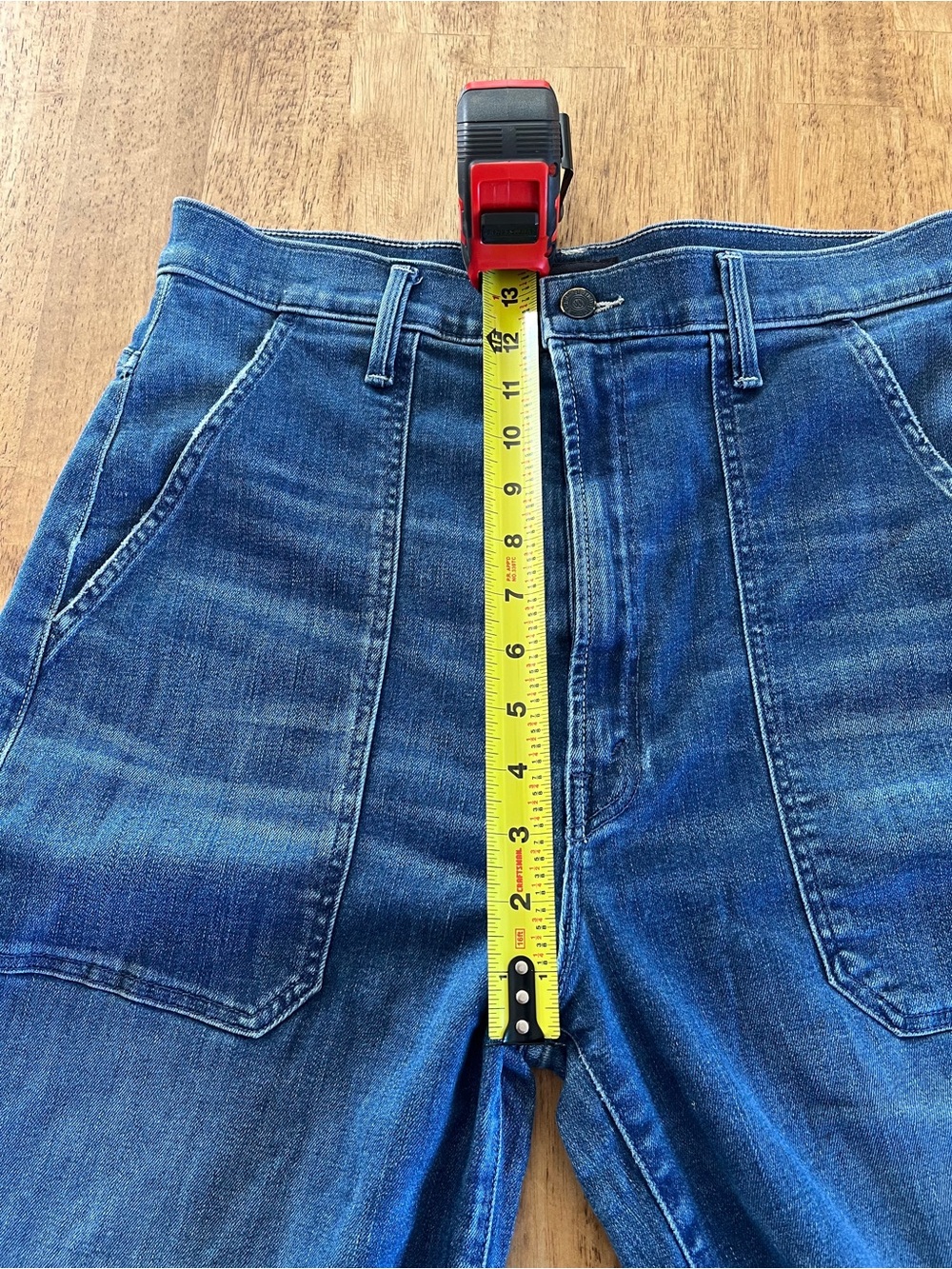MOTHER Blue Denim High-Rise Jeans - Picture 6 of 6